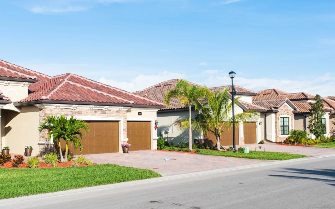 Understanding Homeowner's Insurance Coverage for Water Damage in Florida. Florida golf community houses background Bonita Springs Florida.